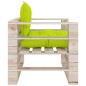 vidaXL Sofá de palets de jardín con cojines verde chillón madera pino vidaXL Sofá de palets de jardín con cojines verde chillón madera pino