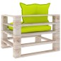 vidaXL Sofá de palets de jardín con cojines verde chillón madera pino vidaXL Sofá de palets de jardín con cojines verde chillón madera pino