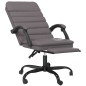 vidaXL Silla de oficina reclinable masaje cuero sintético gris vidaXL Silla de oficina reclinable masaje cuero sintético gris