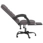vidaXL Silla de oficina reclinable masaje cuero sintético gris vidaXL Silla de oficina reclinable masaje cuero sintético gris