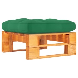 vidaXL Otomana de jardín de palets madera pino impregnada marrón miel