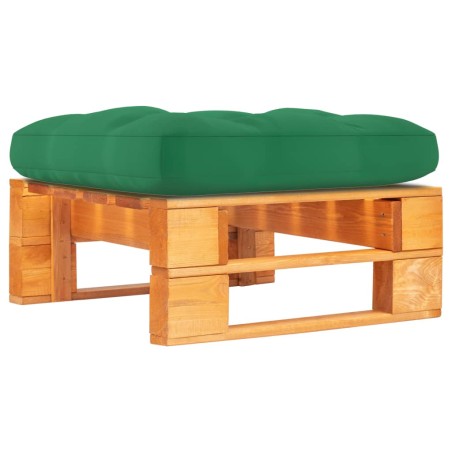 vidaXL Otomana de jardín de palets madera pino impregnada marrón miel