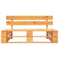 vidaXL Sofá central palets jardín madera pino impregnada marrón miel vidaXL Sofá central palets jardín madera pino impregnada marrón miel