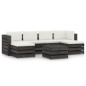 vidaXL Muebles de jardín 7 pzas con cojines madera impregnada gris