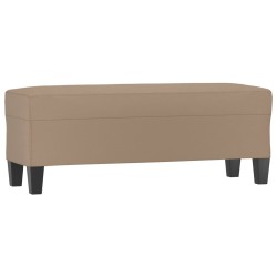 vidaXL Banco de cuero sintético color capuchino 100x35x41 cm