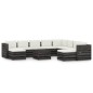 vidaXL Muebles de jardín 11 pzas con cojines madera impregnada gris vidaXL Muebles de jardín 11 pzas con cojines madera impregnada gris