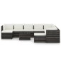 vidaXL Muebles de jardín 11 pzas con cojines madera impregnada gris vidaXL Muebles de jardín 11 pzas con cojines madera impregnada gris