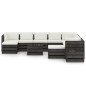 vidaXL Muebles de jardín 12 pzas con cojines madera impregnada gris vidaXL Muebles de jardín 12 pzas con cojines madera impregnada gris