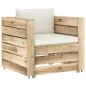 vidaXL Muebles de jardín 2 pzas con cojines madera impregnada verde vidaXL Muebles de jardín 2 pzas con cojines madera impregnada verde