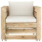 vidaXL Muebles de jardín 2 pzas con cojines madera impregnada verde vidaXL Muebles de jardín 2 pzas con cojines madera impregnada verde
