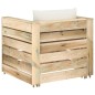 vidaXL Muebles de jardín 2 pzas con cojines madera impregnada verde vidaXL Muebles de jardín 2 pzas con cojines madera impregnada verde