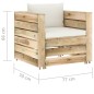 vidaXL Muebles de jardín 2 pzas con cojines madera impregnada verde vidaXL Muebles de jardín 2 pzas con cojines madera impregnada verde