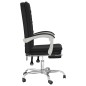 vidaXL Silla de oficina reclinable cuero sintético negro vidaXL Silla de oficina reclinable cuero sintético negro