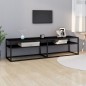 vidaXL Mueble para TV vidrio templado negro 160x40x40,5 cm vidaXL Mueble para TV vidrio templado negro 160x40x40,5 cm