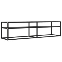 vidaXL Mueble para TV vidrio templado negro 160x40x40,5 cm