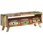 vidaXL Mueble de TV madera maciza reciclada multicolor 110x30x40 cm 