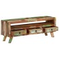 vidaXL Mueble de TV madera maciza reciclada multicolor 110x30x40 cm 