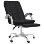 vidaXL Silla de oficina reclinable cuero sintético negro vidaXL Silla de oficina reclinable cuero sintético negro