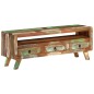 vidaXL Mueble de TV madera maciza reciclada multicolor 110x30x40 cm 