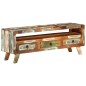 vidaXL Mueble de TV madera maciza reciclada multicolor 110x30x40 cm 