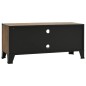 vidaXL Mueble de TV metal y MDF marrón rústico 105x36x47 cm vidaXL Mueble de TV metal y MDF marrón rústico 105x36x47 cm