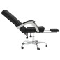 vidaXL Silla de oficina reclinable cuero sintético negro vidaXL Silla de oficina reclinable cuero sintético negro