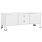 vidaXL Mueble de TV industrial metal blanco 105x35x42 cm vidaXL Mueble de TV industrial metal blanco 105x35x42 cm