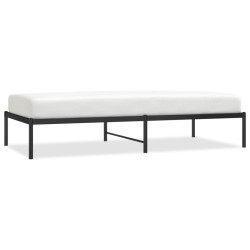 vidaXL Estructura de cama de metal negro 90x190 cm