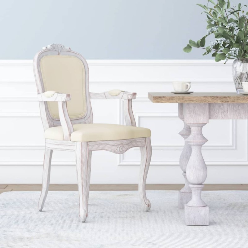 vidaXL Silla de comedor lino beige 62x59,5x100,5 cm