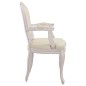 vidaXL Silla de comedor lino beige 62x59,5x100,5 cm