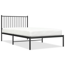 vidaXL Estructura de cama con cabecero metal negro 100x200 cm