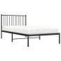vidaXL Estructura de cama con cabecero metal negro 100x200 cm vidaXL Estructura de cama con cabecero metal negro 100x200 cm
