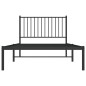 vidaXL Estructura de cama con cabecero metal negro 100x200 cm vidaXL Estructura de cama con cabecero metal negro 100x200 cm