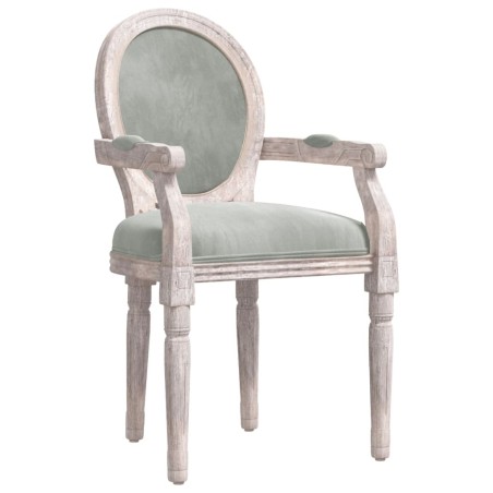 vidaXL Silla de comedor terciopelo gris claro 54x56x96,5