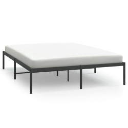vidaXL Estructura de cama de metal negro 140x190 cm