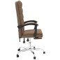 vidaXL Silla de oficina reclinable de tela marrón vidaXL Silla de oficina reclinable de tela marrón