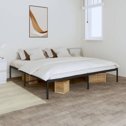 vidaXL Estructura de cama de metal negro 193x203 cm