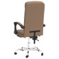 vidaXL Silla de oficina reclinable de tela marrón vidaXL Silla de oficina reclinable de tela marrón
