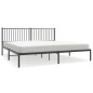 vidaXL Estructura de cama con cabecero metal negro 200x200 cm