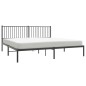 vidaXL Estructura de cama con cabecero metal negro 200x200 cm