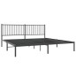 vidaXL Estructura de cama con cabecero metal negro 200x200 cm
