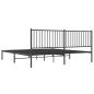 vidaXL Estructura de cama con cabecero metal negro 200x200 cm