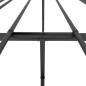 vidaXL Estructura de cama con cabecero metal negro 200x200 cm