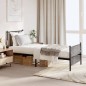 vidaXL Estructura de cama con cabecero y estribo metal negro 80x200 cm vidaXL Estructura de cama con cabecero y estribo metal negro 80x200 cm