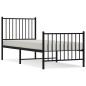 vidaXL Estructura de cama con cabecero y estribo metal negro 80x200 cm vidaXL Estructura de cama con cabecero y estribo metal negro 80x200 cm