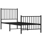 vidaXL Estructura de cama con cabecero y estribo metal negro 80x200 cm vidaXL Estructura de cama con cabecero y estribo metal negro 80x200 cm