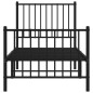 vidaXL Estructura de cama con cabecero y estribo metal negro 80x200 cm vidaXL Estructura de cama con cabecero y estribo metal negro 80x200 cm