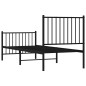 vidaXL Estructura de cama con cabecero y estribo metal negro 80x200 cm vidaXL Estructura de cama con cabecero y estribo metal negro 80x200 cm