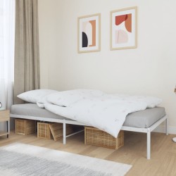 vidaXL Estructura de cama de metal blanca 100x200 cm