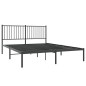 vidaXL Estructura de cama con cabecero metal negro 160x200 cm vidaXL Estructura de cama con cabecero metal negro 160x200 cm